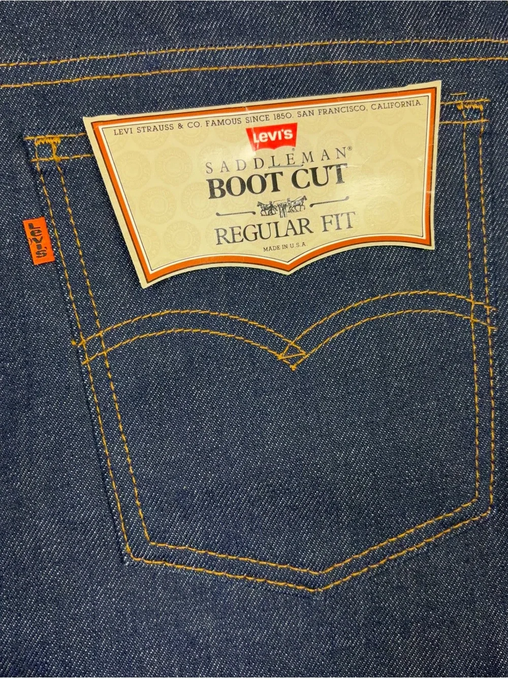 Vintage Levis 517 Jeans Men Size 42x30 Actual 40x30 Orange Tab Saddleman Bootcut